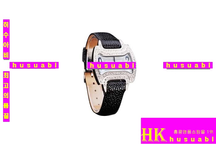 ���ĵ� ���ڽð� Replica Chopard Japanese Quartz MOVEMENT Polished Case Fancy diamond Bezel Black Bracelet Women. sa-15