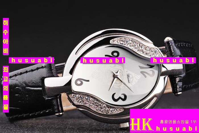 ���ĵ� ���ڽð� Replica Chopard Japanese Quartz MOVEMENT Polished Case Fancy Bezel Black leather Bracelet Women. sa-14